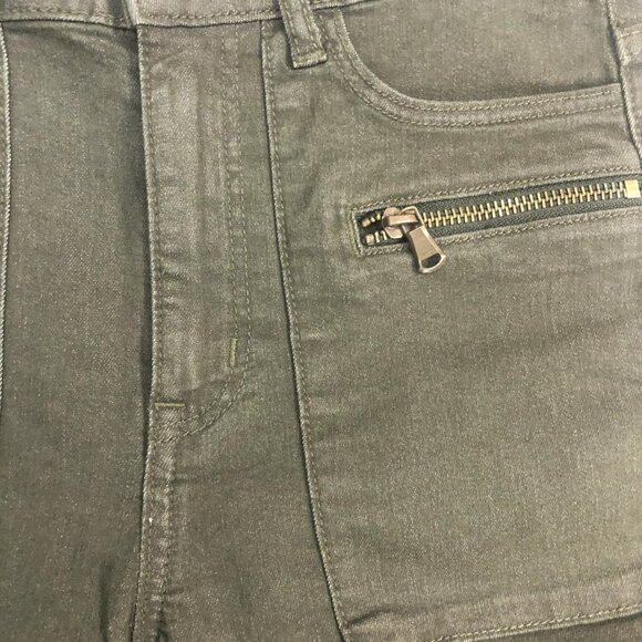 H&M Army Green High-Waisted Skinny Jeans Size 8 - Picture 3 of 5